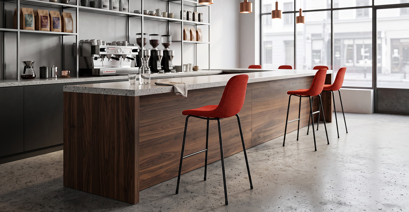 Banco Pure Loop Mono tapizado (LB-0099)